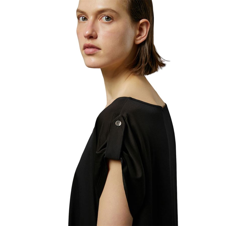 MAFALDA T-SHIRT PIQUET DI VISCOSA STRETCH Penny Black | 2411971046200004
